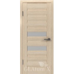 Дверь GreenLine X-21, капучино, стекло белое.